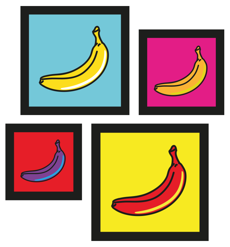 bananas in frames